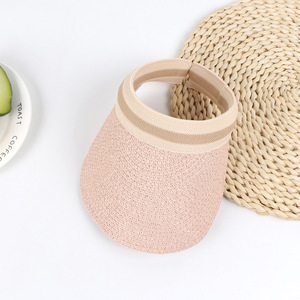 ALLCH Beach Outdoor Fashion Straw Visor <strong>Hat</strong> <strong>Summer</strong> Wholesale Girls and Boys Kids Paper Sport Children Eco-friendly Plain - Product Image 3
