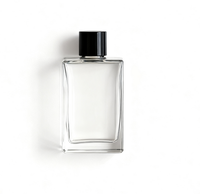 Bouteille de liqueur vide en verre carré nordique de 5 OZ pour rhum, whisky, vodka, spiritueux avec bouchon à vis pour liqueur, whisky