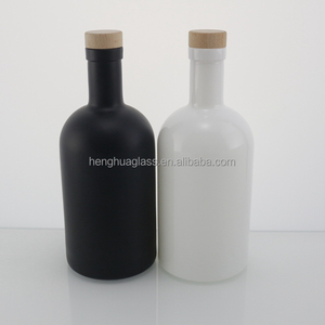 <span class=keywords><strong>700ml</strong></span> 750ml rỗng vòng Matte thủy tinh màu đen chai dầu ô liu màu trắng Thêm Virgin dầu ô liu chai thủy tinh <span class=keywords><strong>container</strong></span> với nút chai - Product Image 2