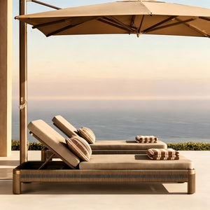 <span class=keywords><strong>Lettino</strong></span> <span class=keywords><strong>Prendisole</strong></span> da Esterno in Metallo per Giardino e Piscina, Chaise Longue Personalizzabile in Lega di Alluminio per Spiaggia - Product Image 1