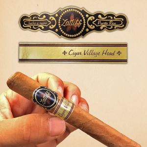 Custom Embossed Logo Gold Foil Cigar Band Label Stickers - Product Image 3