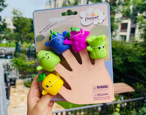 Baby Hand Early Education Rubber Finger <strong>Puppets</strong> Cute Animals Vegetable Family Rubber Finger <strong>Puppet</strong> Sets - Product Image 5