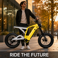 Vélo électrique tout-terrain 20 pouces avec pneus larges 4.0, moteur sans balais 500W, cadre en alliage d'aluminium, frein à disque hydraulique, batterie au lithium 36V14Ah