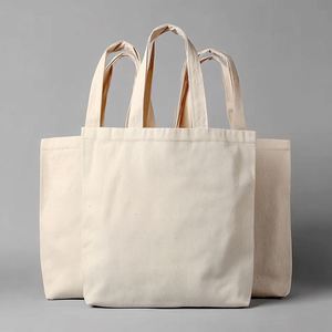 Sacs fourre-tout en toile de coton recyclé personnalisés 100% coton avec poignée - Product Image 1