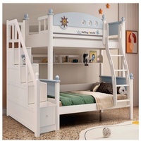 Lit superposé en bois massif Santafy pour enfants, design moderne et confortable, modèle avec glissière S-A01-3, pour chambre à coucher, école, hôpital, hôtel