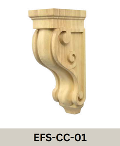 Corbeaux modernes de style européen du milieu du siècle, supports en bois rustiques classiques, décoration de bâtiment pour hôtel et villa, durables, écologiques et faciles à installer - Product Image 1