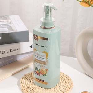 Juego de champú y acondicionador transparente a base de hierbas con biotina para <span class=keywords><strong>el</strong></span> crecimiento del cabello, tratamiento anticaída de color naranja orgánico OEM de etiqueta privada - Product Image 2