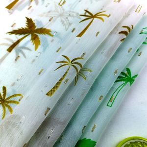 Vente d'été chaude motif noix de coco métallique Lurex Clip Dot mousseline de soie impression numérique <span class=keywords><strong>tissu</strong></span> résistant aux rides pour les robes de mariée - Product Image 2