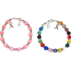 Pulsera <span class=keywords><strong>de</strong></span> cuentas personalizadas <span class=keywords><strong>de</strong></span> <span class=keywords><strong>ojos</strong></span> <span class=keywords><strong>de</strong></span> gato, abalorios <span class=keywords><strong>de</strong></span> cinta <span class=keywords><strong>de</strong></span> arcoíris transparente <span class=keywords><strong>de</strong></span> cristal rosa y blanco, joyería <span class=keywords><strong>de</strong></span> concientización sobre el cáncer <span class=keywords><strong>de</strong></span> mama para mujer y Niña - Product Image 3
