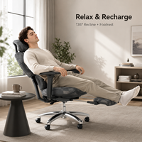 Chaise de bureau ergonomique en maille, chaise de direction réglable à dossier haut, chaises pivotantes confortables et luxueuses pour le bureau