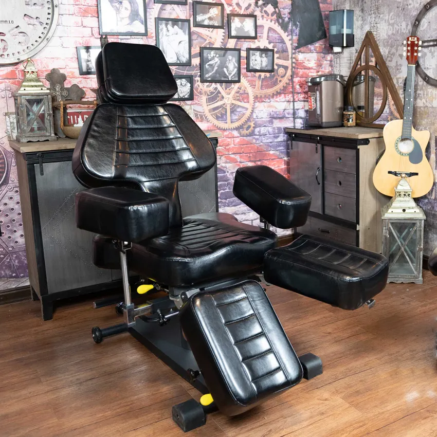 Gina Ergonomic 360 Degree Rotation Hydraulic Adjustable Height Artist Tattoo Bed Tattoo Chair For Massage and Tattoo Studio