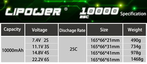 แบตเตอรี่แบบชาร์จไฟได้สำหรับโดรน3S 6S 12S 10000mAh 22000mAh <span class=keywords><strong>14.2V</strong></span> 22.2V ขั้วต่อ XT60สำหรับโดรน UAV FPV - Product Image 5