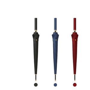 Nouvel Arrivage Parapluie Semi-Automatique Droit Robuste à 24 Baleines Coupe-Vent de Luxe pour Vente en Gros, Cadeau d'Affaires - Product Image 1