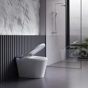 Mới đến một mảnh kép tích hợp CHẬU VỆ SINH và nhà vệ sinh sang trọng tự động mở nắp đóng ghế nóng tự động tuôn ra nhà vệ sinh thông minh - Product Image 3