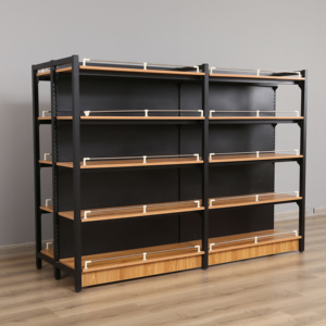 Estantes Comerciales de Acero y Madera Personalizados Sanyang para Exhibición de Productos en Tiendas de Abarrotes y Supermercados, Diseño Gratuito - Product Image 4