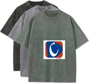 เสื้อยืดโอเวอร์ไซส์สไตล์วินเทจย้อมสีแบบแอซิดวอชสำหรับผู้ชายและผู้หญิง ผ้าฝ้าย 100% ทรงหลวม สไตล์ลำลอง สตรีทแวร์ แขนสั้น - Product Image 4