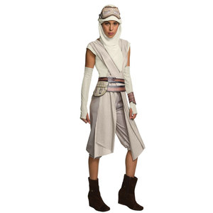 Costume Manqi Rey pour femmes adultes, tenue de cosplay Star Wars The Force Awakens, tissu en coton, vêtements de performance pour fête - Product Image 1
