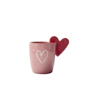 Taza de Agua de Cerámica con Asa de Corazón Romántica y Creativa, Taza de Agua Personalizada <span class=keywords><strong>para</strong></span> Parejas, Regalo de <span class=keywords><strong>Desayuno</strong></span> <span class=keywords><strong>para</strong></span> el Día de <span class=keywords><strong>San</strong></span> <span class=keywords><strong>Valentín</strong></span> - Product Image 5