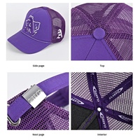 Gorra de Béisbol Deportiva Ajustable para Exteriores, Bordado 3D, Protección Solar, Tela de Malla, Cierre de Hebilla Metálica, Unisex, Estilo Pescador