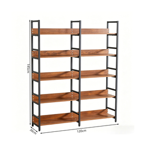 Étagère <span class=keywords><strong>d</strong></span>'angle <span class=keywords><strong>murale</strong></span> 5 niveaux de haute qualité pour la <span class=keywords><strong>d</strong></span>écoration intérieure, l'affichage de livres, le rangement dans le salon, le bureau à domicile contemporain et l'<span class=keywords><strong>atelier</strong></span> - Product Image 4