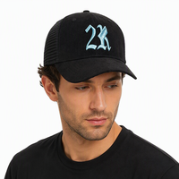 Op maat gemaakte borduurwerk handgestikte rode suède Oxford luipaard argyle/stippen fruit baseball cap 6 panel trucker cap