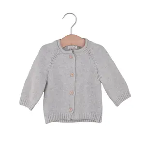 Supplier Direct Wholesale Customization 100% Cotton Thick Knitted Sweater Cardigan For Baby