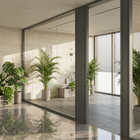 High Quality Modern Design Smart Glass Partition Aluminum Frame 8mm Thick for Office Outdoor Bedroom Doors/Walls Remote Control