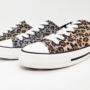 Vulcanizados de mujer lienzo putas low top planas Zapatos <span class=keywords><strong>Zapatillas</strong></span> de deporte de encaje leopardo impreso - Product Image 5