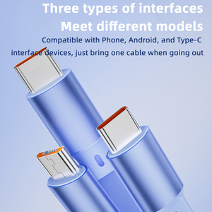 Mini Xách Tay Kính Thiên Văn Cáp Dữ Liệu 3 Trong 1 Nhanh Chóng Sạc USB Giao Diện Nhanh Chóng Sạc Cáp Dữ Liệu - Product Image 5