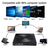 Nuevo USB 3,0 tipo C UNIDAD DE CD DVD externa grabadora de CD grabadora de unidad externa DVD RW reproductor escritor lector Unidad óptica