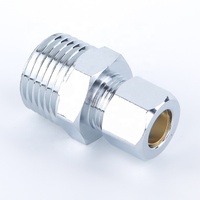 Raccords en laiton forgé de haute qualité sans plomb 5/16"X1/4" NPT, connexion mâle, union à compression pour applications eau et gaz