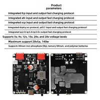 Module de charge rapide bidirectionnel 140W, haute puissance, Buck-boost, carte de charge pour batterie lithium 26S, IP2366, température automatique