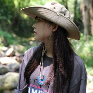 Striped Summer Autumn Outdoor Cowboy <b>Hats</b> for Men Women-Sun Hiking Fishing & Mountaineering - Product Image 4