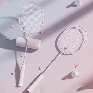 Raquette de badminton Dericsson en fibre de carbone pour amateurs et juniors, contrôle de la balle, raquette souple, ensemble de deux raquettes - Product Image 1