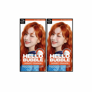 Mise En Scene Hello Bubble Tinta per Capelli Arancione Tramonto, Confezione da 2, Semi-Permanente, Scontata - Product Image 1