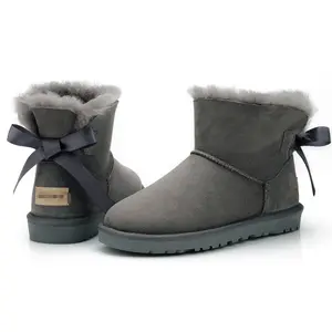 Bottes de neige pour femmes, chaussures d'hiver, mocassins en peau de mouton, garde au chaud, personnalisés, nouvelle mode prix d'usine, vente en gros