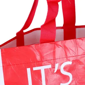BSCI fabrika çevre dostu % 100% geri dönüşümlü geri dönüşüm rpet bakkal tote alışveriş çantası