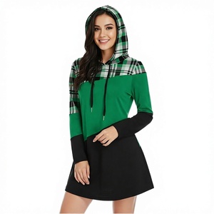 Customized Ladies Solid Fleece <b>Tunic</b> Hoodie Long Sleeve Eco-Friendly Front Autumn Winter Fashion Women <b>Dress</b> Tops Wholesale Bulk - Product Image 3