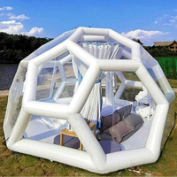 Maison à bulles gonflable 4 saisons hôtel de jardin maison de ballon de glamping transparente salle à manger en plein air maison de tente à dôme géodésique