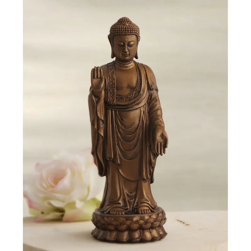 تمثال بوذا التبتية, تمثال بوذا التبتية الصينية اسكلتورا بودا برونز يقف تمثال بوذا الهندي كبير البرونز تماثيل بوذا