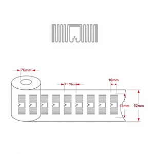 สติกเกอร์ติดตาม RFID ขนาด 42*16 มม. แท็ก RFID แบบกำหนดเอง แท็ก RFID UHF ป้องกันการงัดแงะ สติกเกอร์แท็กอัจฉริยะ - Product Image 5