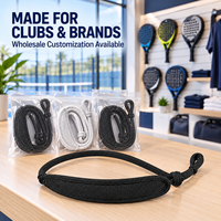 Sangle de poignet réglable pour raquette de padel, cordon de sécurité détachable en nylon durable, cordon de remplacement avec logo personnalisé pour raquette de tennis