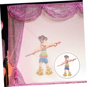 Kit <span class=keywords><strong>de</strong></span> sombras tradicionales, juguete <span class=keywords><strong>de</strong></span> espectáculo <span class=keywords><strong>de</strong></span> marionetas DIY para niño, niña, adultos, Educación Temprana, actividades familiares, personajes, accesorio artesanal - Product Image 3