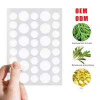 2025 Micro aiguille hydrocolloïde Led personnalisé marque privée miroir arbre à thé lumière rouge étoiles Pot thérapie acné bouton Patch pour le visage