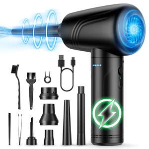 Air <b>Duster</b> Cordless Electric Dust Blower for Computer Keyboard Car Pet House Laptop Keyboard <b>Cleaning</b> air Blower - Product Image 2