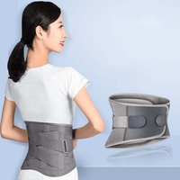 Respirant taille lombaire bas du dos ceinture de soutien sciatique soulagement de la douleur ceinture gris perte de poids Fitness taille formateur ceinture