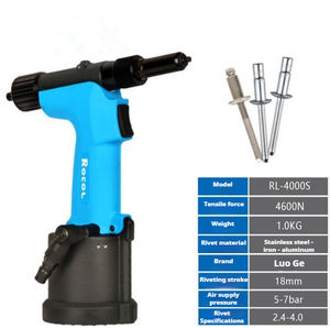 Промышленный пневматический глухой заклепочный пистолет пневматический автоматический самовсасывающий 2,4 3,2 4,0 4,8 6,4 мм инструмент для клепки из нержавеющей стали - Product Image 2
