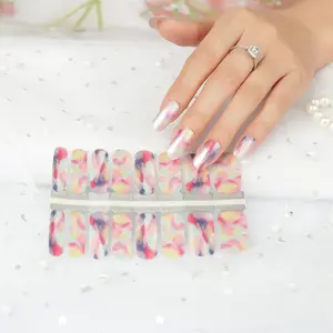 Rosa marmor nagellack streifen nagel aufkleber nagel wraps