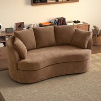 Nouveau canapé d'angle incurvé de 187 cm de large, moderne et luxueux, en chenille moelleuse, avec dossier capitonné, assise extra profonde, durable, idéal pour les mariages et les salons.