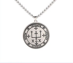 Collier Amulette Surnaturelle pour Hommes et Femmes, Archange Michel, Raphaël, <span class=keywords><strong>Uriel</strong></span>, Gabrie, Talisman <span class=keywords><strong>Ange</strong></span>, Bijoux Viking en Acier Inoxydable - Product Image 3